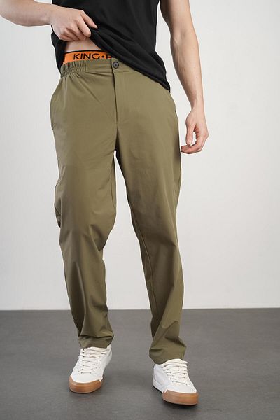 king brich Ανδρικό παντελόνι Jogger Kingbrich με ελαστική μέση και κανονική εφαρμογή