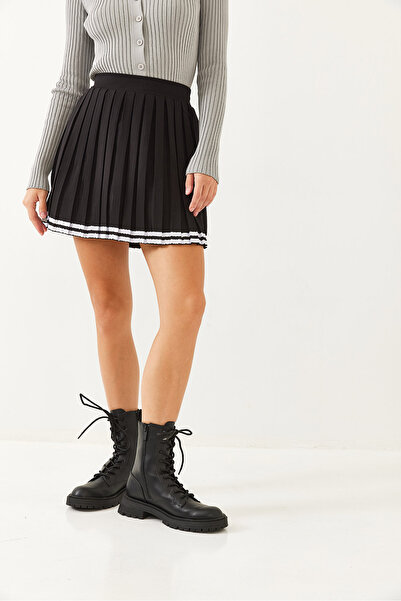 Bianco Lucci Fusta Atlas plisată cu dungi pentru femei 7152 60251913