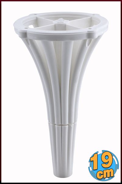 Badem10 Istanbul 19 cm Mobilier alb Consolă Masă de cafea Canapea Fotoliu Unitate TV Baza Picior Picior Picioare