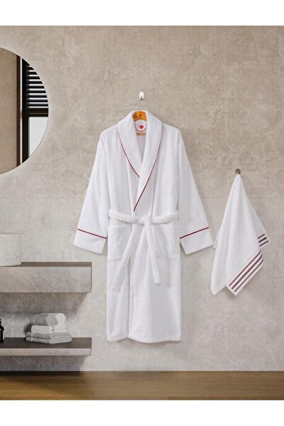 Cotton Box Helya Unisex Classic Bathrobe Set - M-L