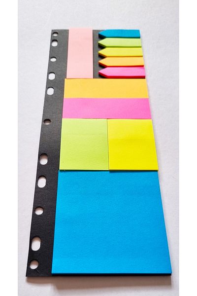 Modellino 11 Pieces 11 Different Colors - Size Adhesive Note Paper 20X8Cm
