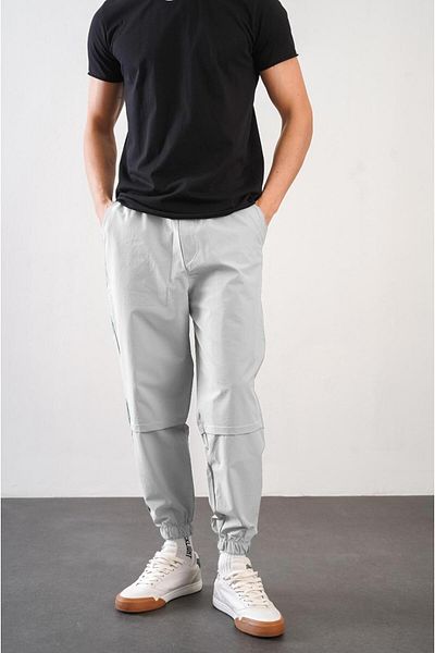 king brich Ανδρικό παντελόνι Jogger Relax Fit με ελαστική μέση και πόδι