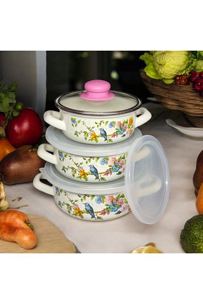 qussine Cook and Store Cookware Set 9 Pieces