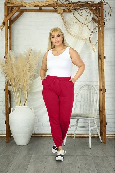 Plus size red joggers new arrivals