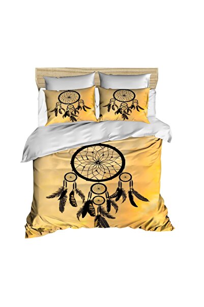 Fabeteks Feather Dream Catcher Pattern 3D Digital Double Duvet Cover Set