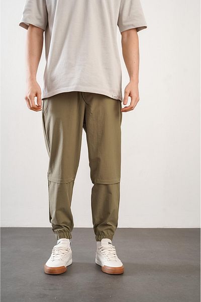 king brich Ανδρικό παντελόνι Jogger Relax Fit με ελαστική μέση και πόδι