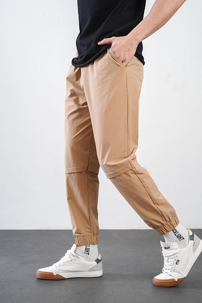 king brich Ανδρικό παντελόνι Jogger Relax Fit με ελαστική μέση και πόδι