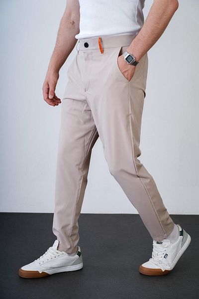 king brich Men's Skinny Fit Pocketed Jogger Pants - Elastic Waist