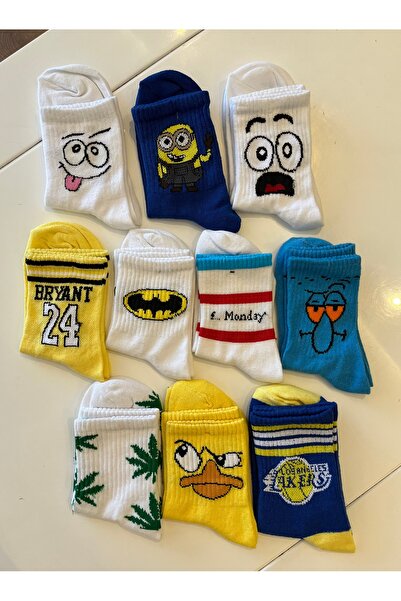 Hippo Набір з 10 пар бавовняних унісекс-шкарпеток з різноманітним візерунком