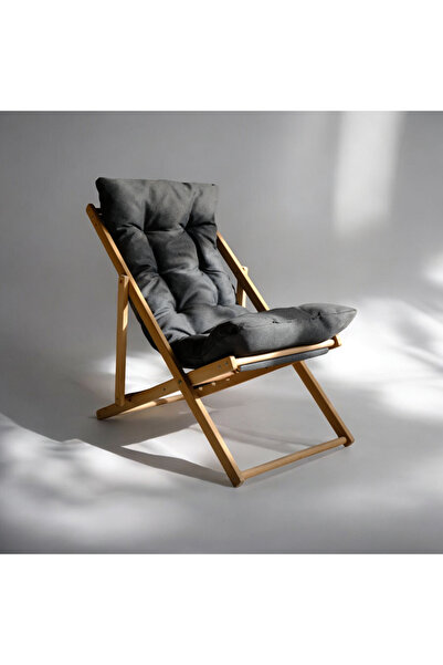 YahyaKaptan Ahşap Şezlong – Ayarlanabilir Bahçe Balkon ve Plaj Şezlongu, Suya...