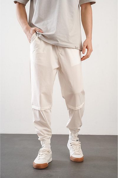 king brich Ανδρικό παντελόνι Jogger Relax Fit με ελαστική μέση και πόδι