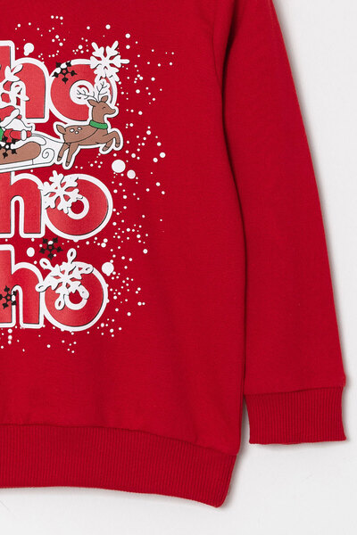 Beniizle Детски суичър с качулка и 2 въжета, коледен принт и новогодишна тематика