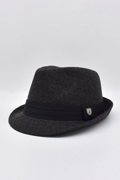 Külah Men's Smoked Patterned Fedora Hat