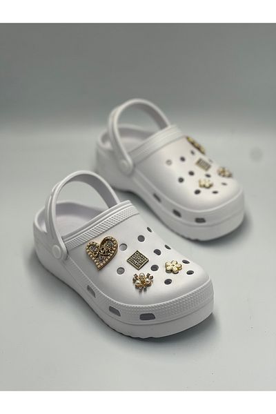GÜLERSHOES Orthopedic Figured Cross Slippers - Number 36-37-38-39-40 for Hospital, Chef, Nurse and Doctor