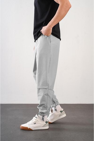 king brich Ανδρικό παντελόνι Jogger Relax Fit με ελαστική μέση και πόδι