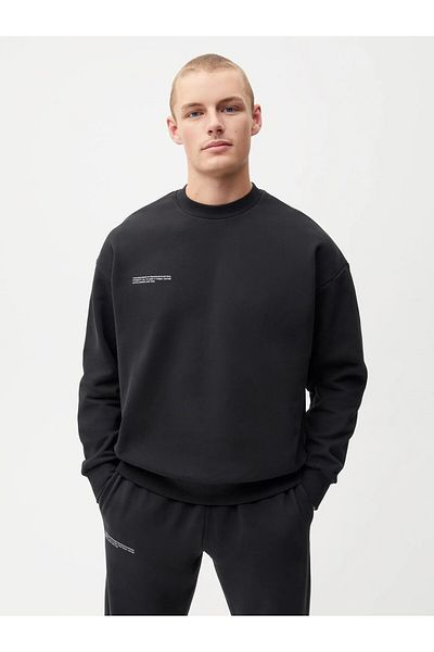 The Champ Clothing Μαύρο Unisex Crew Neck Nature Concept Φούτερ με στάμπα με κουκούλα μεγάλου μεγέθους