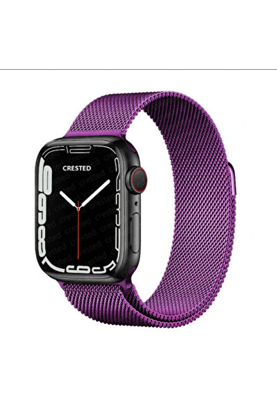 UnDePlus Apple Watch 44/45/46/49mm Kordon Milano Loop Metal Kordon 2/3/4/5/6/se/7/8/9/10/11/ultra