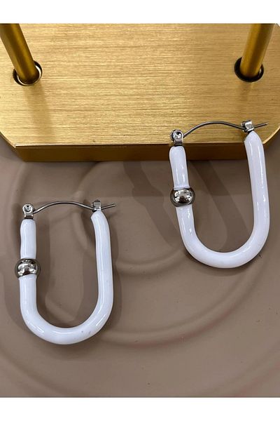 YASİN TOPÇU Steel Silver Earrings