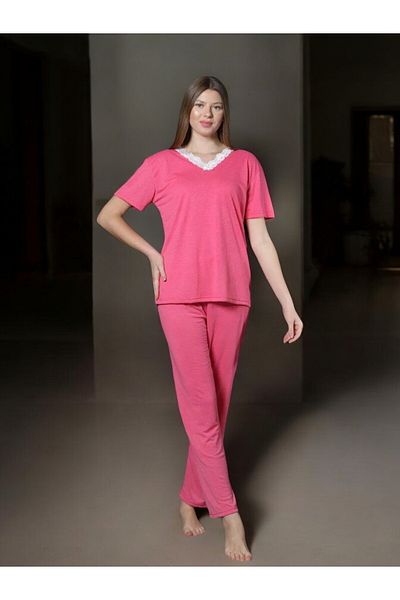 Sude Women's Bamboo Fabric Short Sleeve Pajama Set