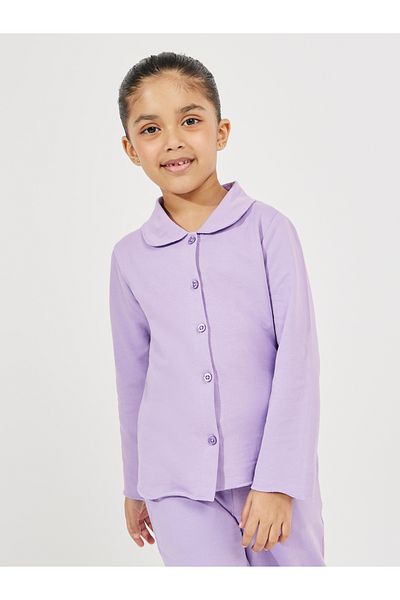Styli Collared Button Down Shirt & Pyjama Set