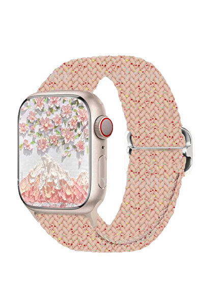UnDePlus Apple Watch 44/45/46/49mm Kordon Örgü Tokalı Kordon 2/3/4/5/6/se/7/8...