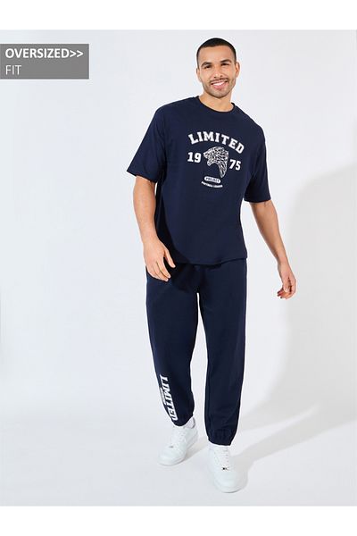 Styli Premium Varsity HD Print Heavy Jersey Oversized T-Shirt & Joggers Co-Ords