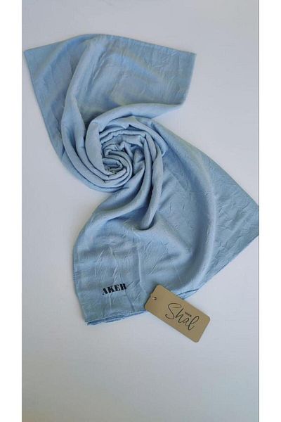 Aker Şal Baby Blue Bamboo Kraş