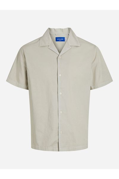 Jack & Jones Washed Resort Shirt with Button Placket