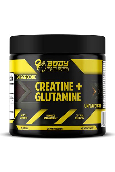 Body Builder Energizecore Creatine + Glutamine, Unflavored, 30