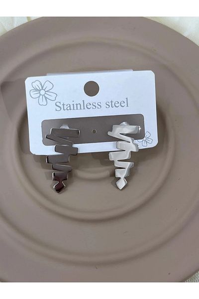 YASİN TOPÇU Steel Silver Earrings