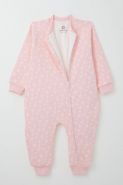 Luggi Baby Star Patterned Pink Girl's Sleeping Bag - Age 1-6