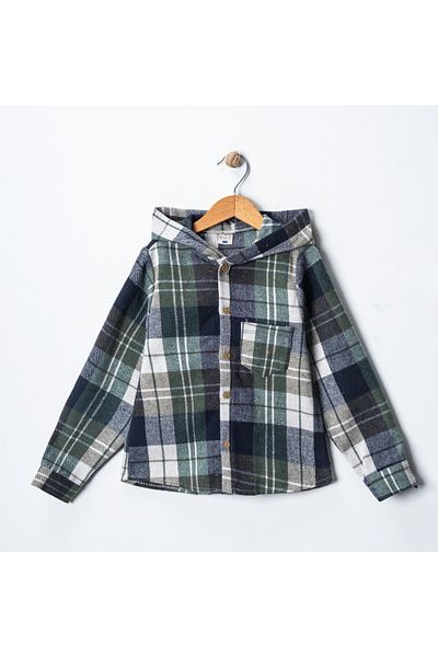 MAXI DRY Cămașă Lumberjack cu glugă, 4-12 ani