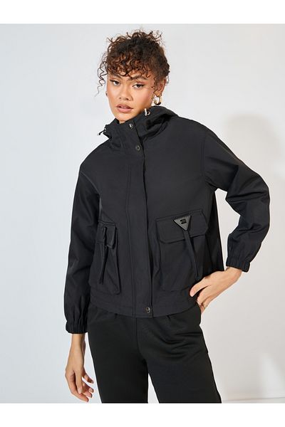Styli Regular Length Pocket Detail Utility Bomber Jacket