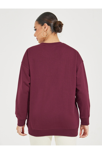 Styli Oversized Solid Longline Sweatshirt