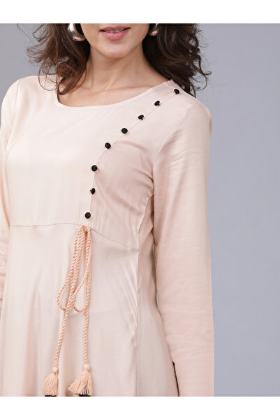 Vishudh By Styli Button Detail Tassel Detail A Line Maxi Kurta