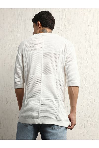 Hubberholme By Styli Textured Knit Oversized Shirt