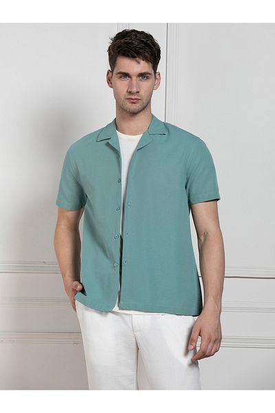 Dennis Lingo By Styli Solid Casual Shirt with Button Placket