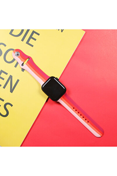 UnDePlus Apple Watch 44/45/46/49mm Kordon Gökkuşağı Kordon 2/3/4/5/6/se/7/8/9/10/11/ultra
