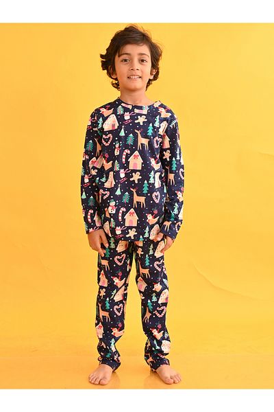 Anthrilo By Styli Christmas Theme Print Top & Pyjama Set