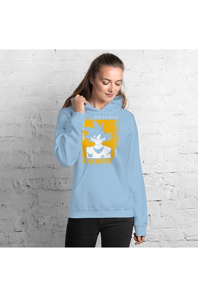 Moda Glo Hanorac unisex cu glugă imprimat Kakarot Dragon Ball z