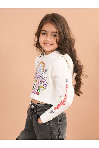 LilPicks By Styli Graphic Print Long Sleeves Hoodie