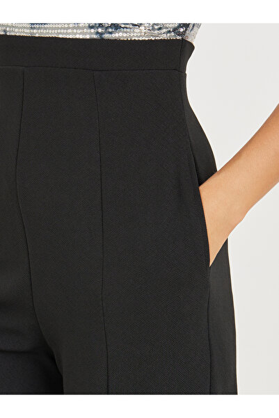 Styli Wide Leg Front Wrap Sequined Jumpsuit