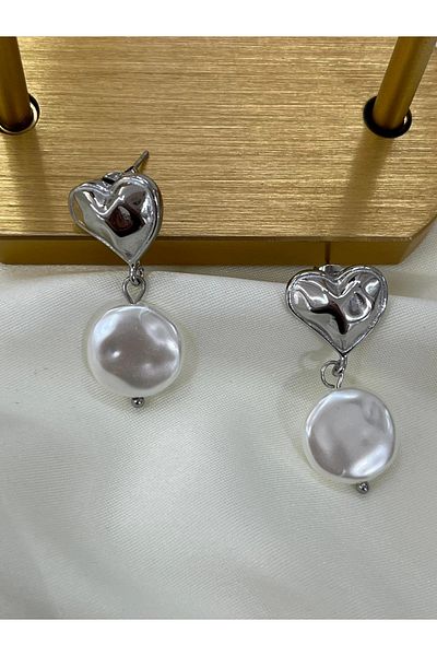 YASİN TOPÇU Steel Silver Earrings