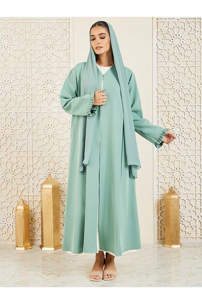 Anthrilo By Styli عباية بأكمام مطوية