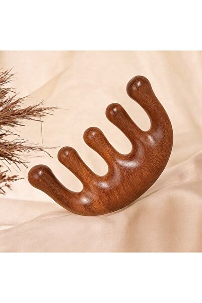 Attariye Ξύλινη χτένα με φαρδιά δόντια για το τριχωτό της κεφαλής - Συσκευή βελονισμού και μασάζ σώματος AT-113