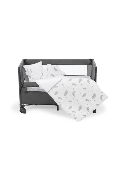 Sema Baby طقم نوم فاخر للأطفال مكون من 6 قطع - سحابة رمادية وقمر