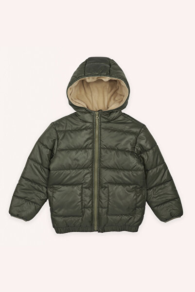 Panço Erkek Çocuk Kapüşonlu Haki Mont