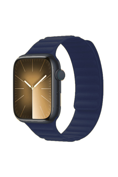 UnDePlus Mobaxaksesuar Apple Watch 42/44/45/46/49mm Kordon Finewoven Ince Dokuma Manyetik Baklalı 2/3/4/5/6/s