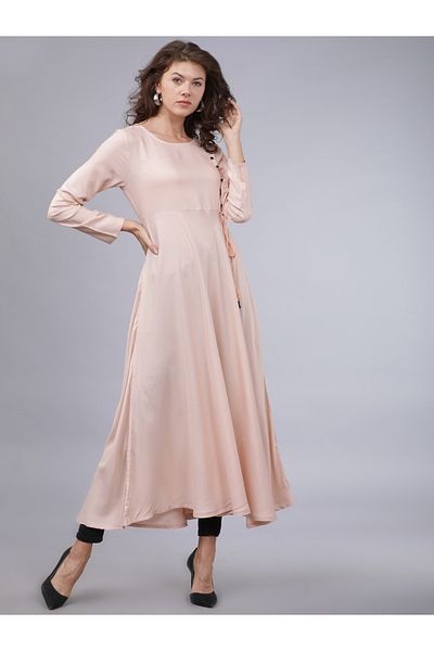 Vishudh By Styli Button Detail Tassel Detail A Line Maxi Kurta