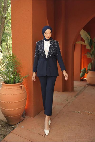 Bwest Pearl Jacket Set - 71193.015 - Navy Blue